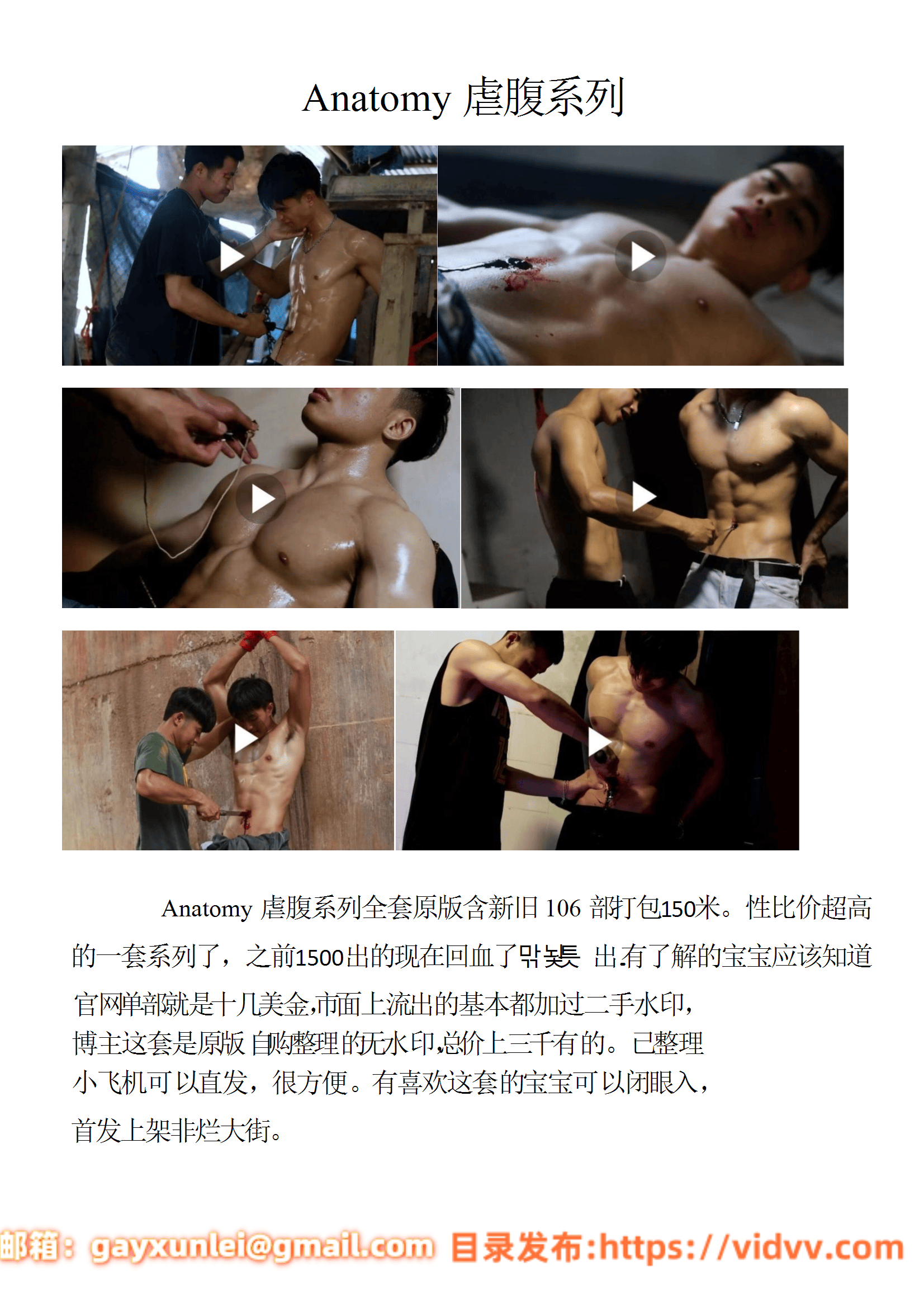 QJ155-Anatomy 虐腹系列【$150】【部数：106部】